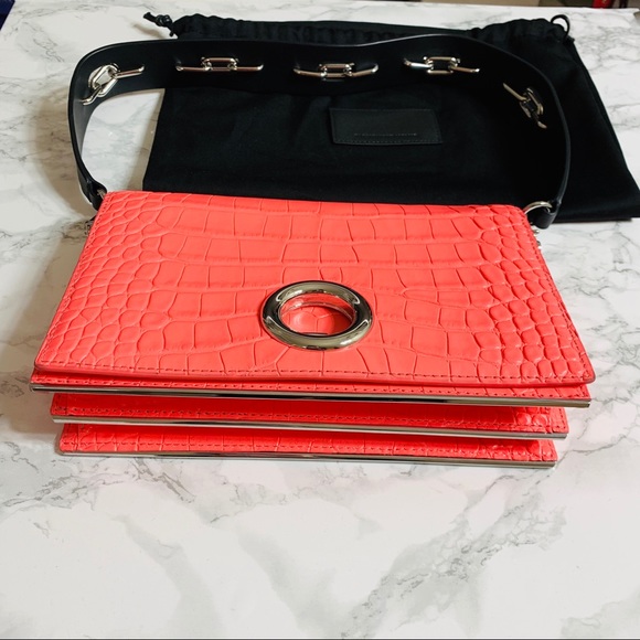 Alexander Wang Pink Croc Shoulder Bag - Picture 2 of 8